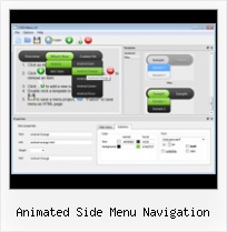 Css List Button animated side menu navigation